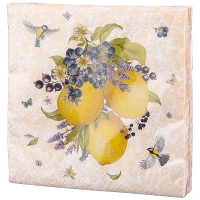 Салфетки Lefard Лимоны 33х33см 20шт