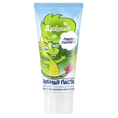 Зубная паста Дракоша Малина гелевая 60мл