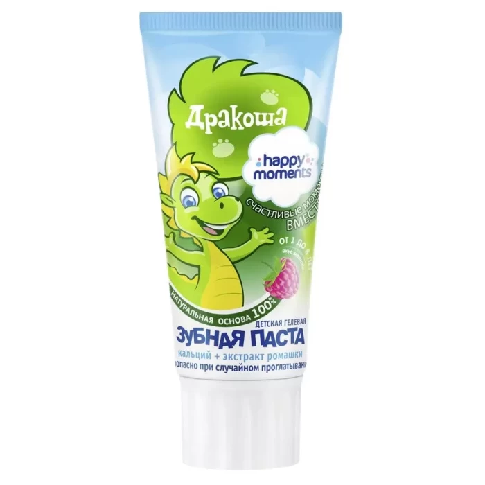 Зубная паста Дракоша Малина гелевая 60мл