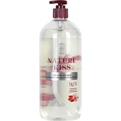 Гель-уход для душа Liv Delano Молочко миндаля и кашемир 1л