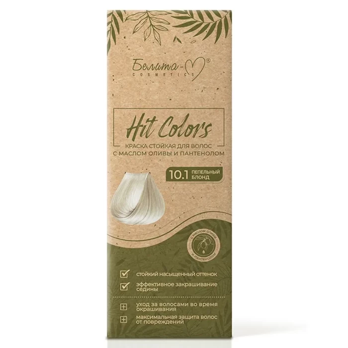 Краска для волос Белита HIT COLORS тон 10.1 Пепельный блонд
