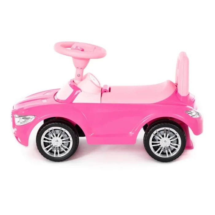 Каталка-автомобиль SuperCar №1 со звуковым сигналом розовая