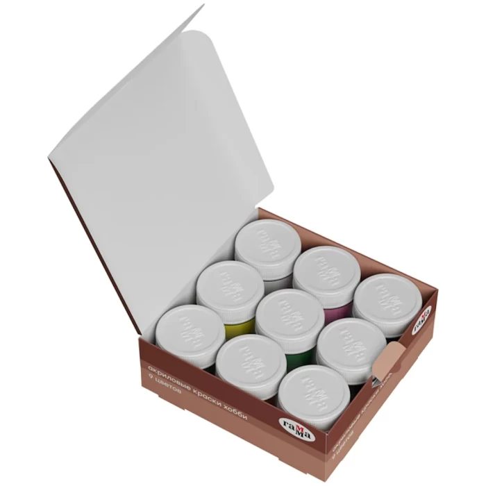 Акрил 9 цветов  Хобби Гамма арт 3012197