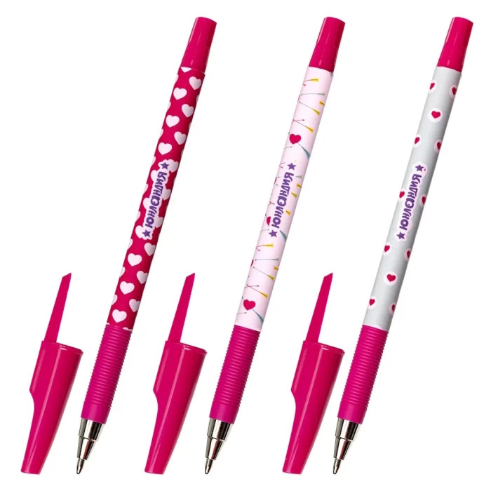 Ручка шариковая синяя HEARTS ЮНЛАНДИЯ арт 143729