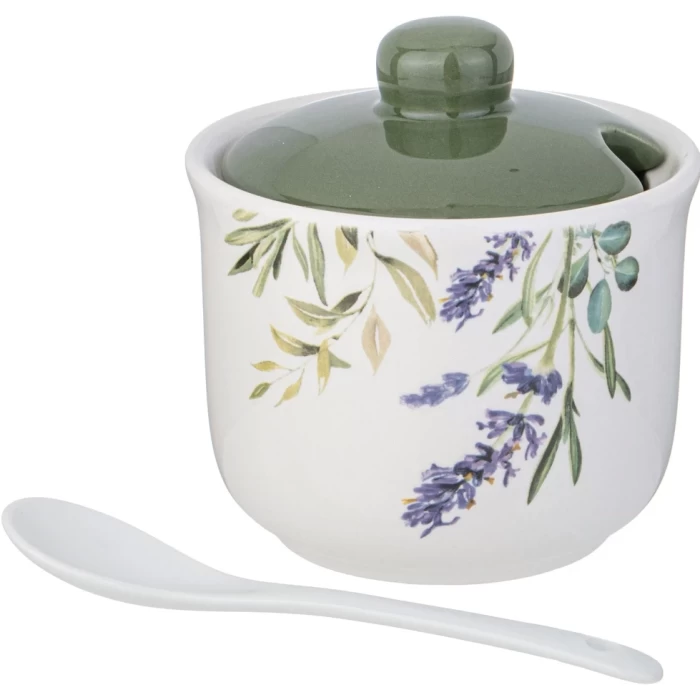 Сахарница с ложкой Agness Лаванда 300мл