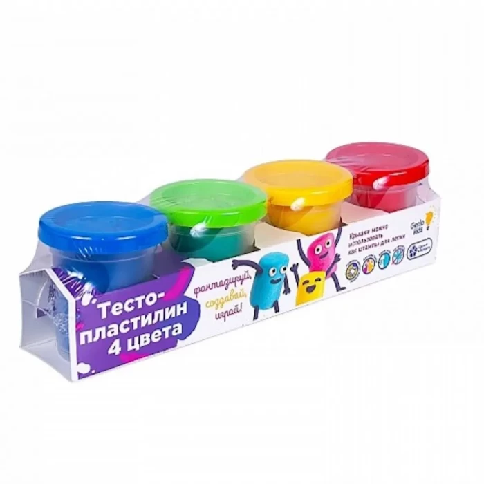 Набор для детской лепки Тесто-пластилин Неоновые цвета