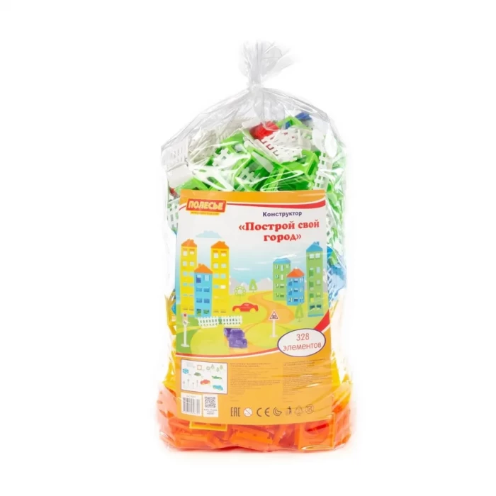 Конструктор Построй свой город 328 элементов в пакете