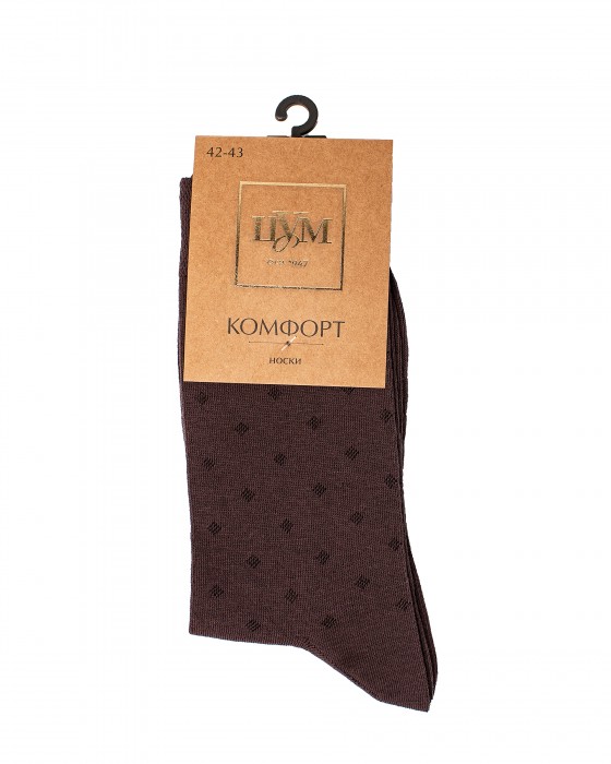 Носки мужские ТМ "ЦУМ" УН2-25-27-29 коричневый