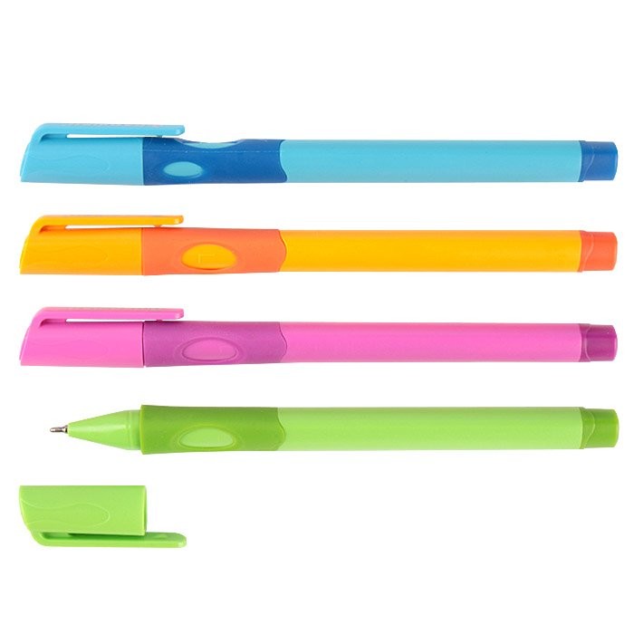 Ручка шариковая синяя для левшей