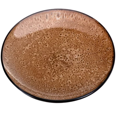 Тарелка Belbohemia Bubble brown 27см