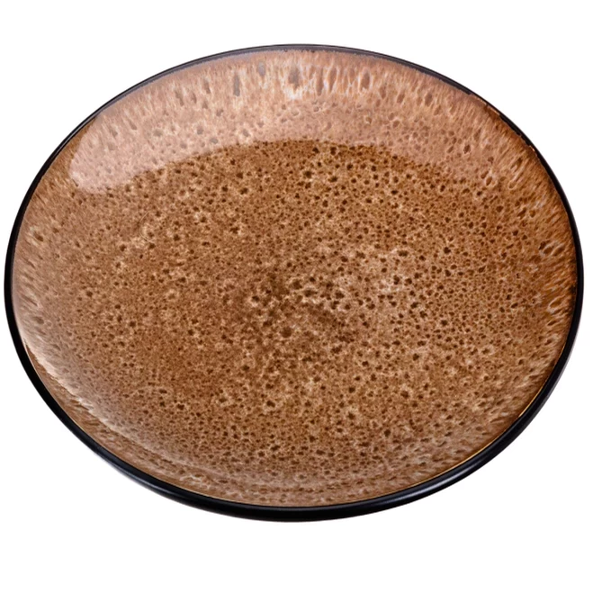 Тарелка Belbohemia Bubble brown 27см