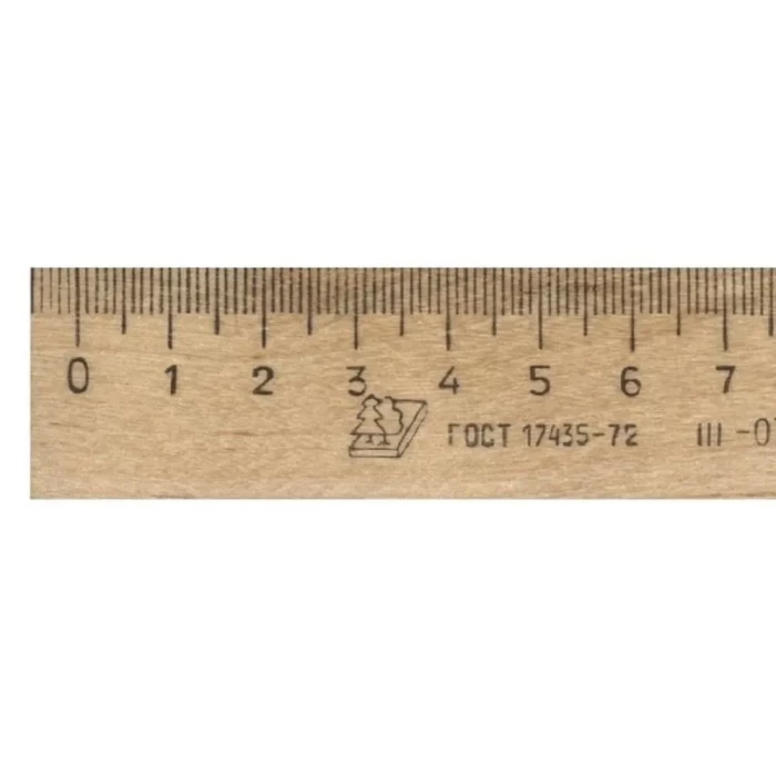 Линейка Можга 20см деревянная
