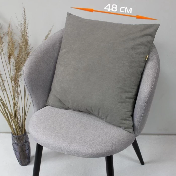 Подушка декоративная Matex Velours светло-серый 48х48