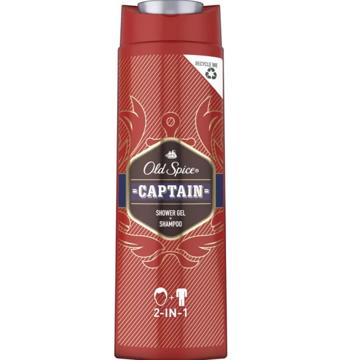 Гель-шампунь для душа Old Spice Captain 2в1 400мл