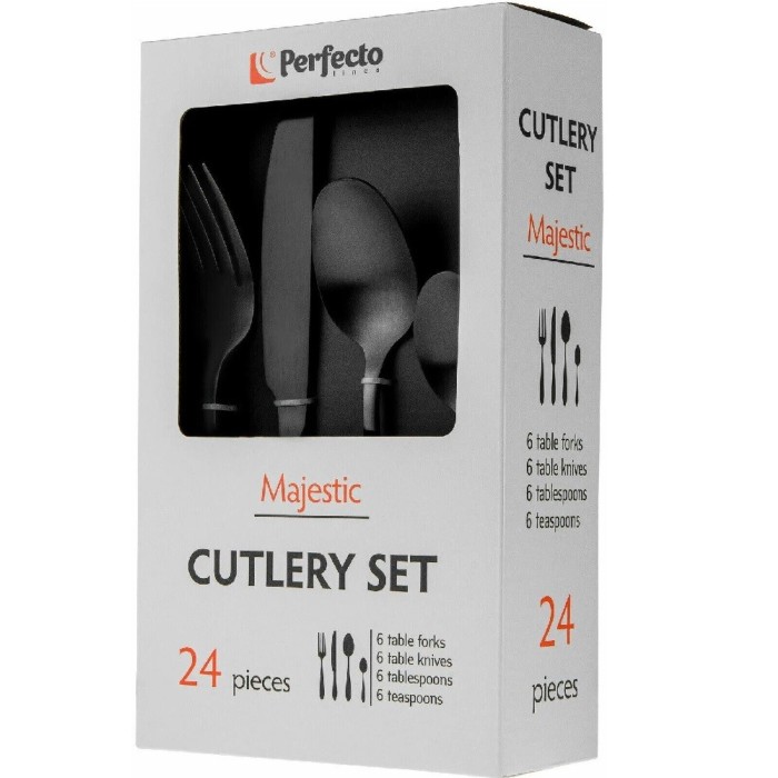 Набор столовых приборов Perfecto Linea Majestic 21-250130BLM