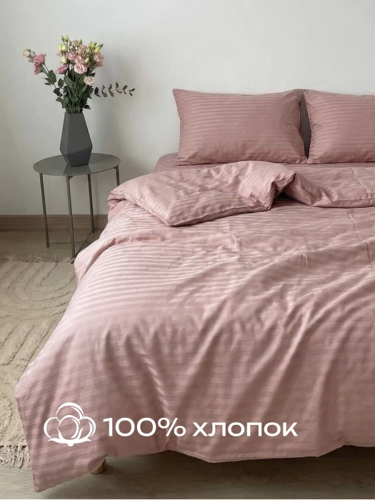 Комплект постельного белья YOTSUBA Полоса Евро Бежевый