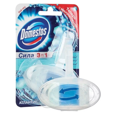 Блок для очищения унитаза 3в1 Domestos Атлантик арт.6085