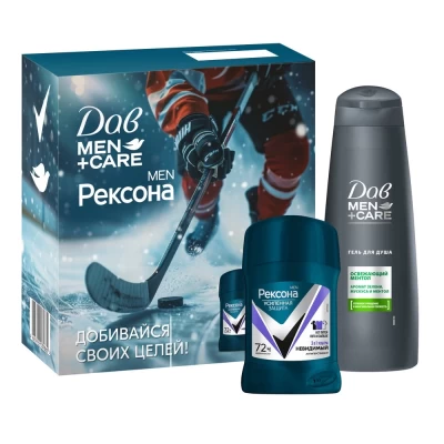 Подарочный набор РЕКСОНА MEN + ДАВ MEN CARE Active Power
