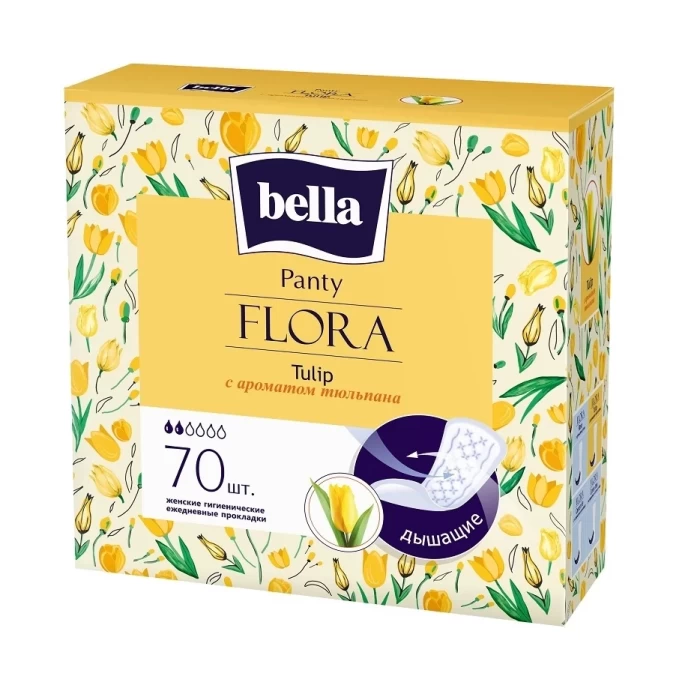 Прокладки ежедневные BELLA Flora Tulip 70шт