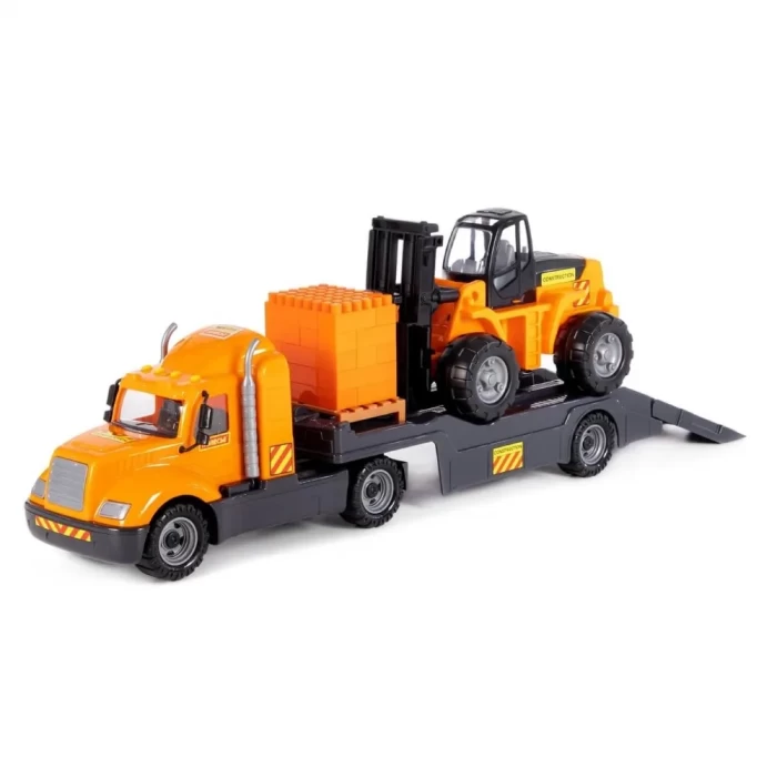 Автомобиль-трейлер + автокар + конструктор Майк Супер-Микс 30 элементов