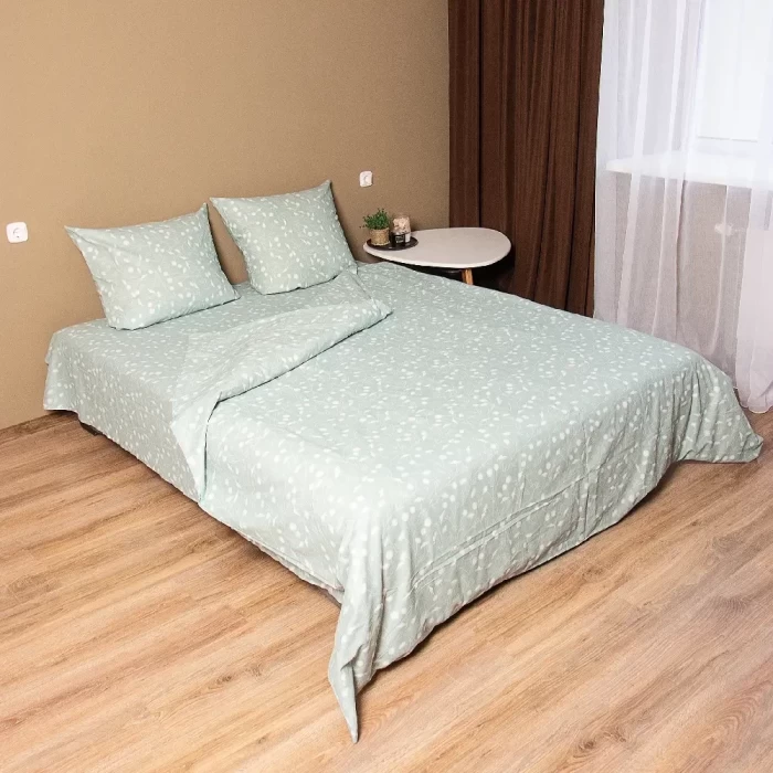 Комплект постельного белья Евро ТМ "ЦУМ" Одуванчик простынь на резинке 8483