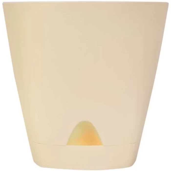 Горшок для цветов InGreen  Amsterdam с прикорневым поливом сливочный