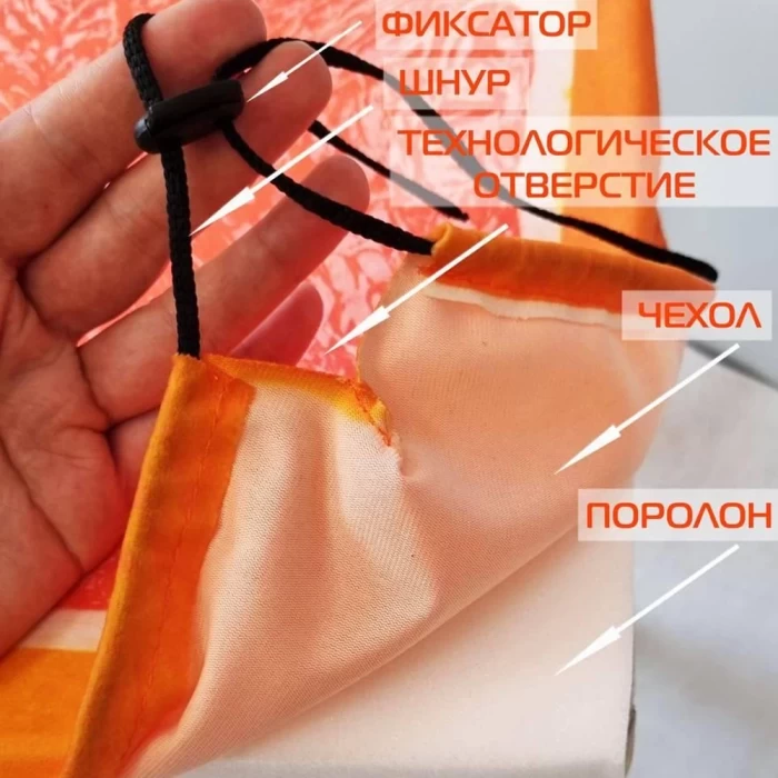 Подушка для сиденья Matex Frutis Cuadro Грейпфрут 33х33