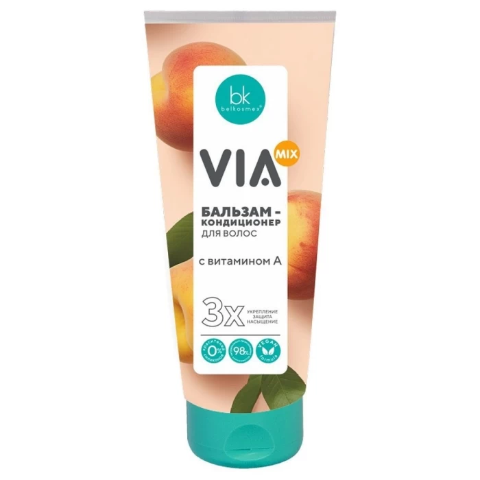 Бальзам-кондиционер для волос Белкосмекс VIA mix с витамином А 180г