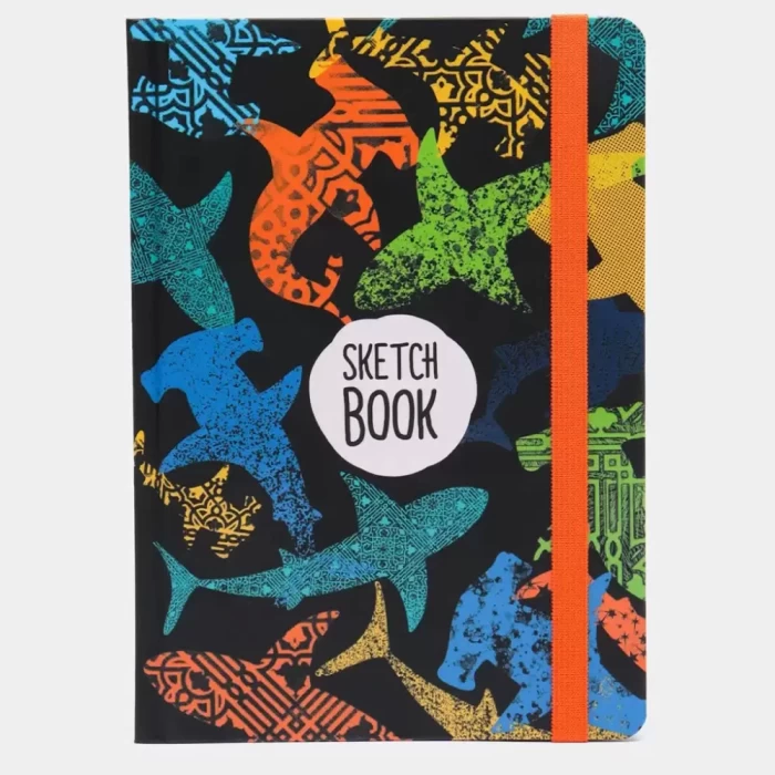 Скетчбук Акулы цвет 80 листов