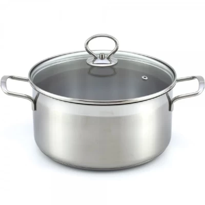 Кастрюля Крокус Классика со стеклянной крышкой 5л