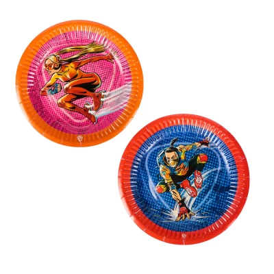 Набор тарелок бумажных Супергерои вселенной 6 шт 18 см