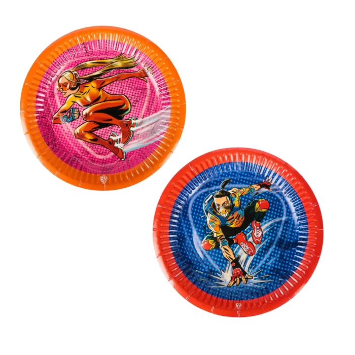Набор тарелок бумажных Супергерои вселенной 6 шт 18 см
