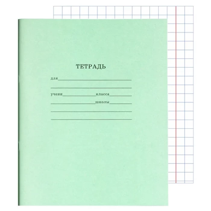 Тетрадь А5 12 листов клетка крупная