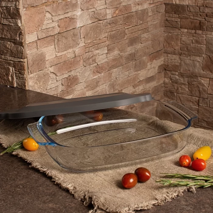 Форма для запекания из жаропрочного стекла 2.7л с крышкой