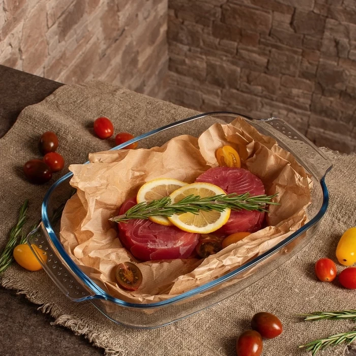 Форма для запекания из жаропрочного стекла 2.7л с крышкой