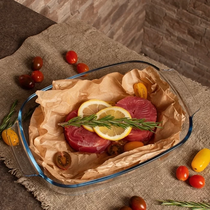 Форма для запекания из жаропрочного стекла 2.7л с крышкой