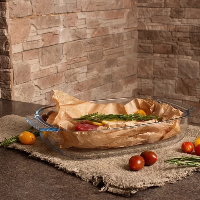 Форма для запекания из жаропрочного стекла 2.7л с крышкой