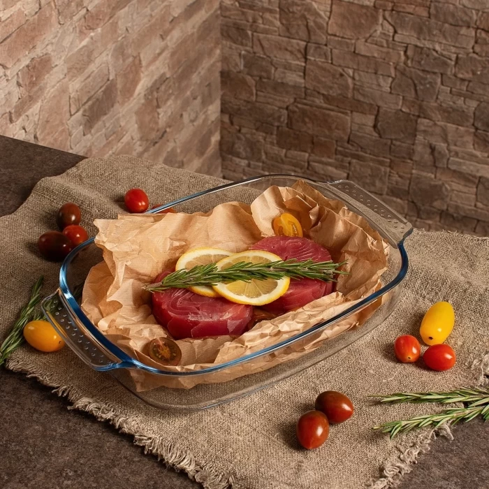 Форма для запекания из жаропрочного стекла 2.7л с крышкой