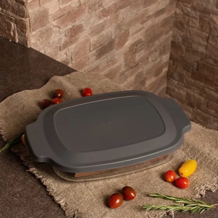 Форма для запекания из жаропрочного стекла 2.7л с крышкой