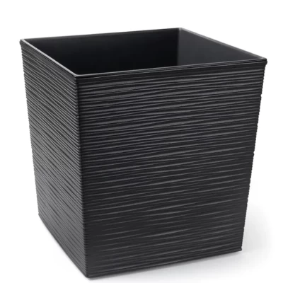 Кашпо пластмассовое Juka dluto графитовое 30×30×30см