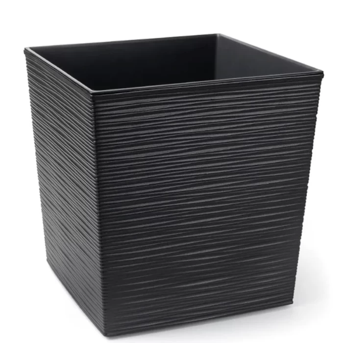 Кашпо пластмассовое Juka dluto графитовое 30×30×30см
