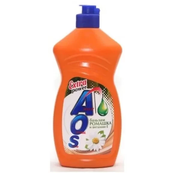 Средство для мытья посуды AOS ромашка и витамин Е 450мл