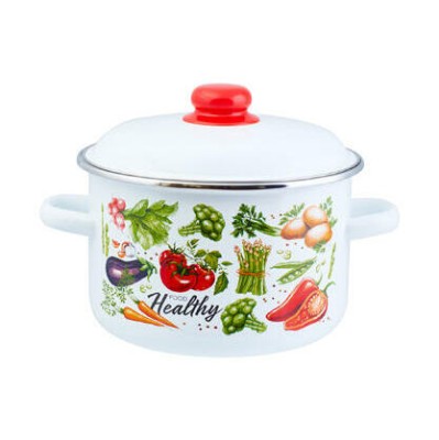 Кастрюля эмалированная ТМ Appetite Veggies 2,0л