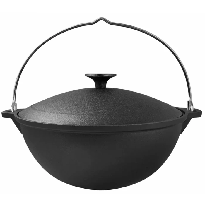 Казан с крышкой My real iron cook чугунный 8л 