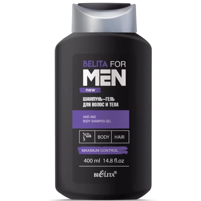 Шампунь-гель для волос и тела Белита for Men 400мл