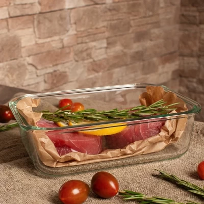 Контейнер из жаропрочного стекла со съёмной крышкой 1 л