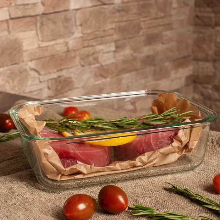 Контейнер из жаропрочного стекла со съёмной крышкой 1 л