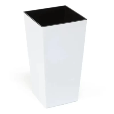 Кашпо пластмассовое Finezja белое 19×19см