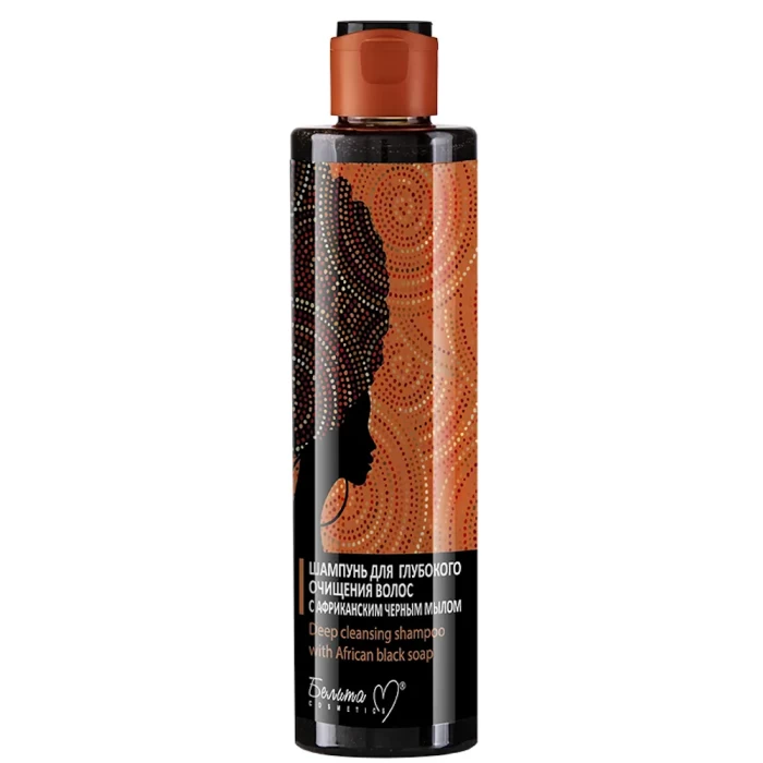 Шампунь для глубокого очищения волос Белита с африканским черным мылом 250мл