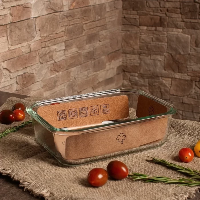 Контейнер из жаропрочного стекла со съёмной крышкой 1.5 л